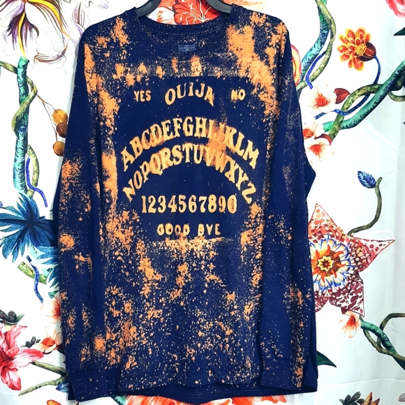 Hot Topic Tops - [Jerzeez] Custom bleached Ouija board top.